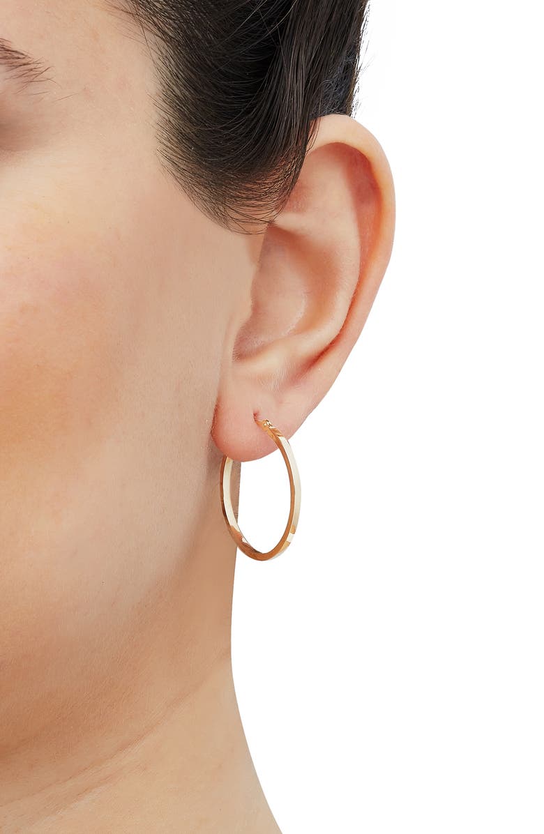 Frankie & Zoe Tube Hoop Earrings, Alternate, color, Yellow Gold