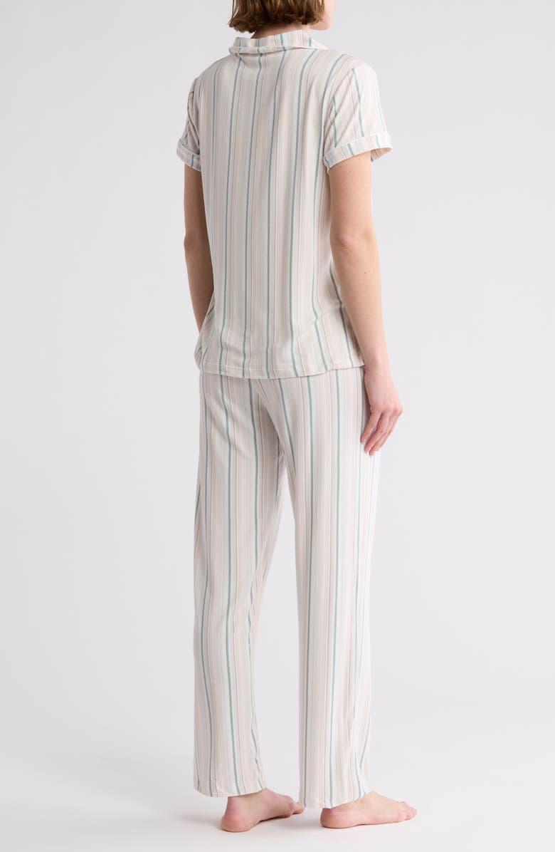 Tart Brushed Ginnie Long Pajamas, Alternate, color, Vertical Varigated Stripe