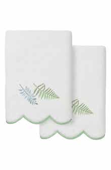Fern Toss Scallop Pack of 2 Hand Towels