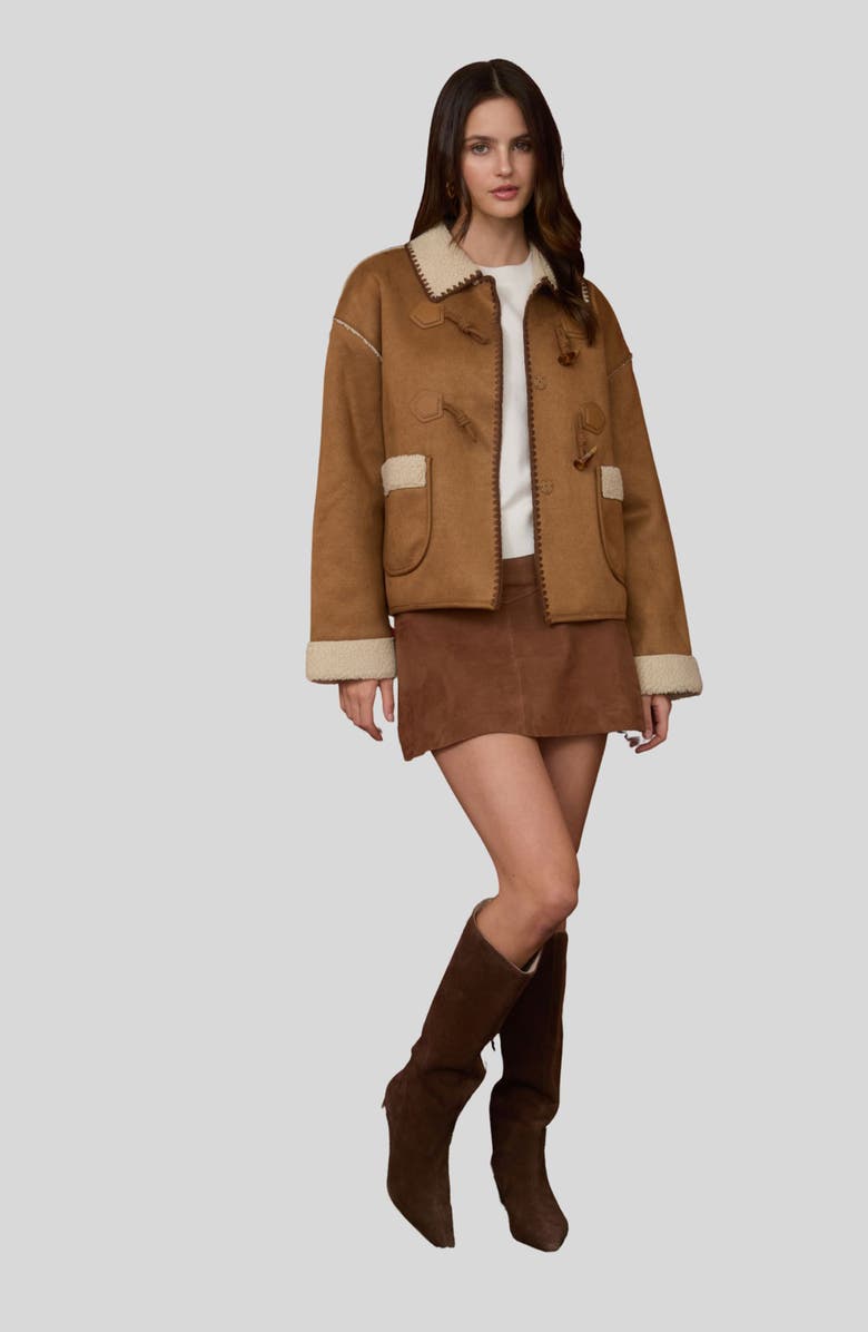 Faux Shearling & Faux Suede Jacket