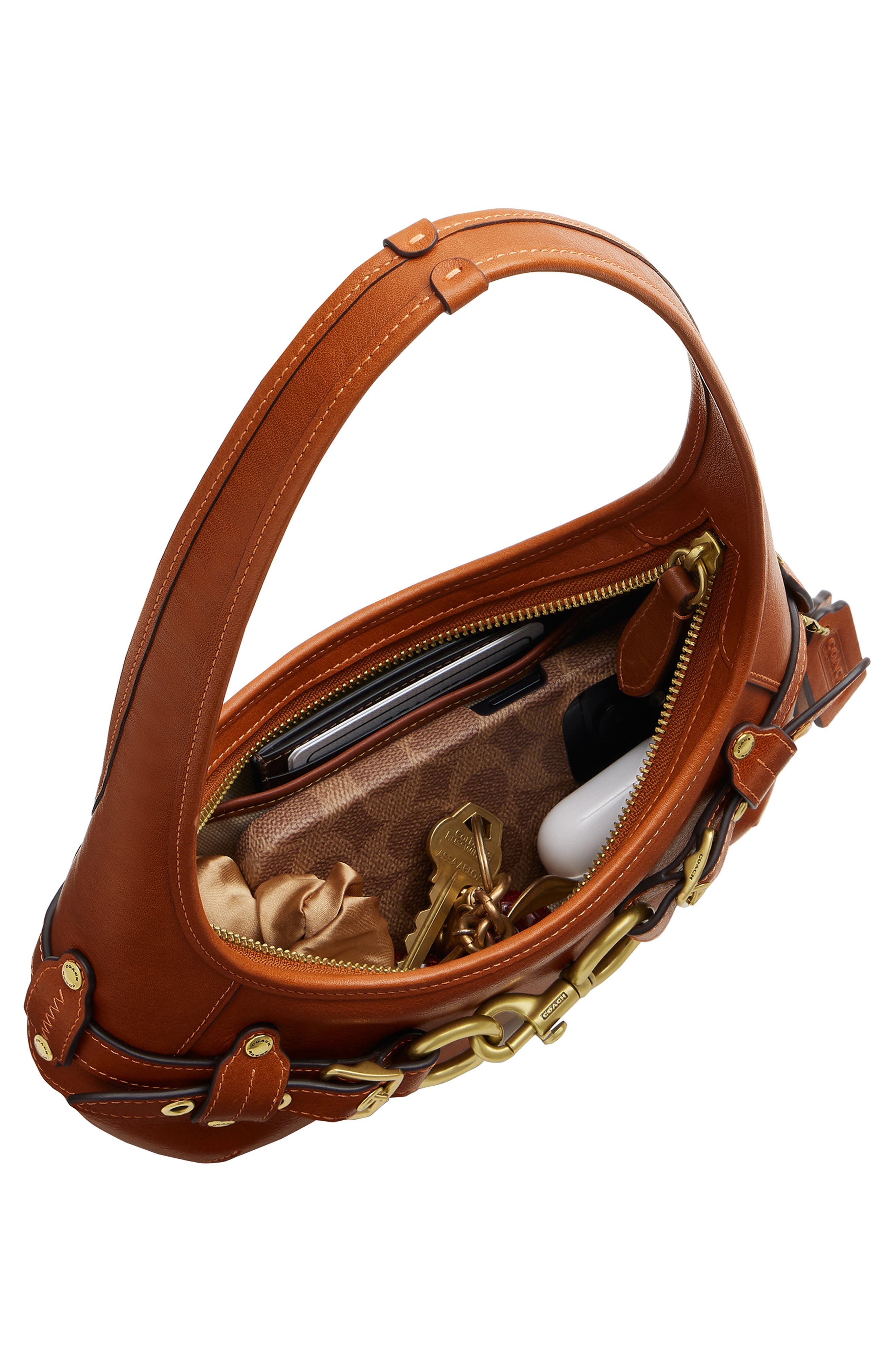Ergo 26 Belted Shoulder Bag, Alternate, color, AMBER BROWN