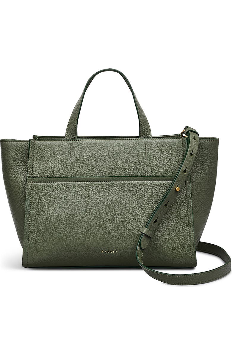 Radley Medium Oak Street Leather Tote, Main, color, Dark Olive