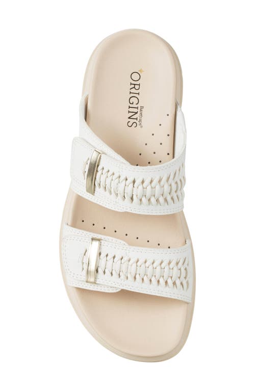 Baretraps Women's Origins Haliah Slide Slip-on Sandals In White Leather
