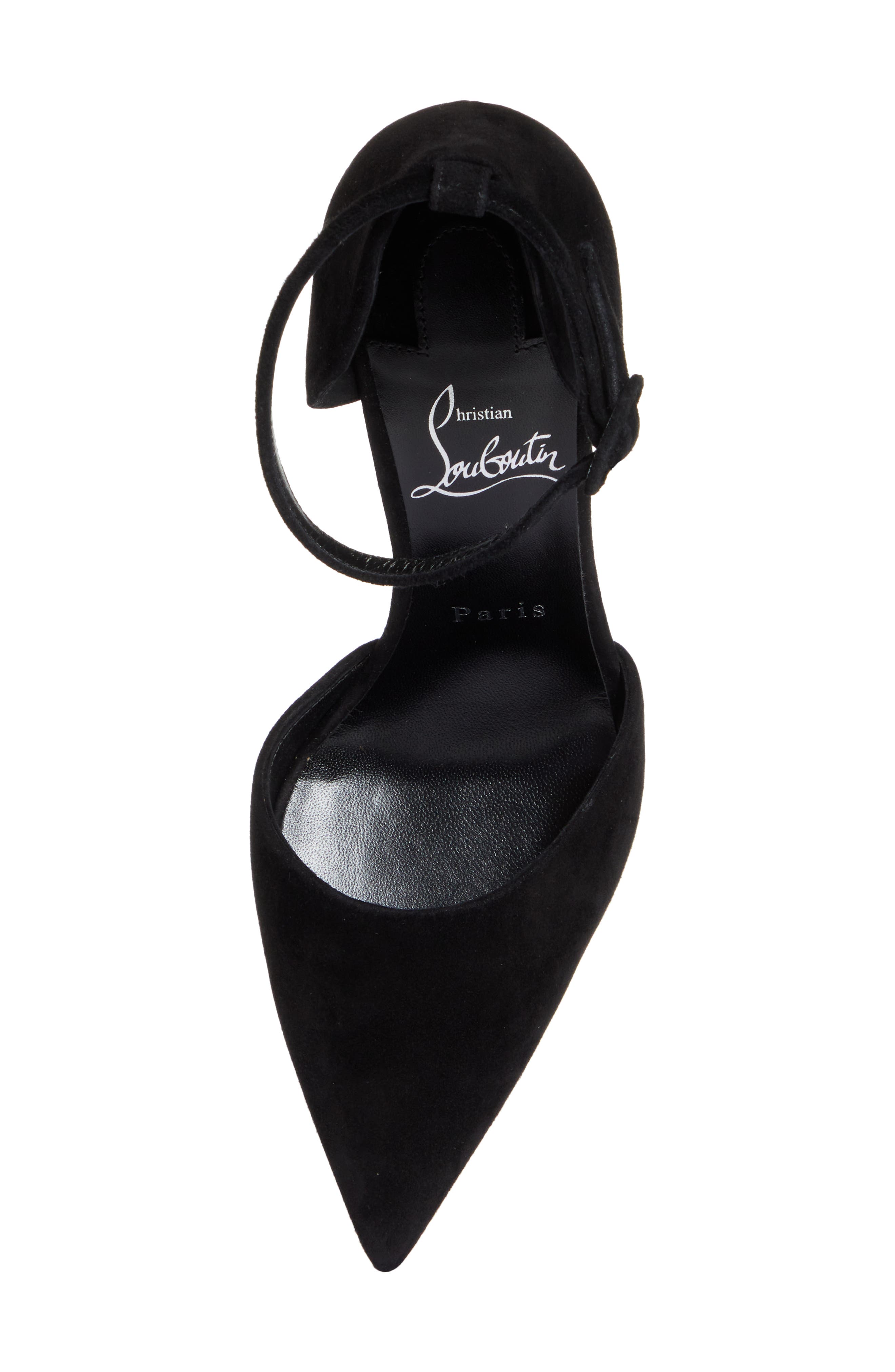 Astrida Bride Pointed Toe Pump, Alternate, color, B439 BLACK/ LIN BLACK
