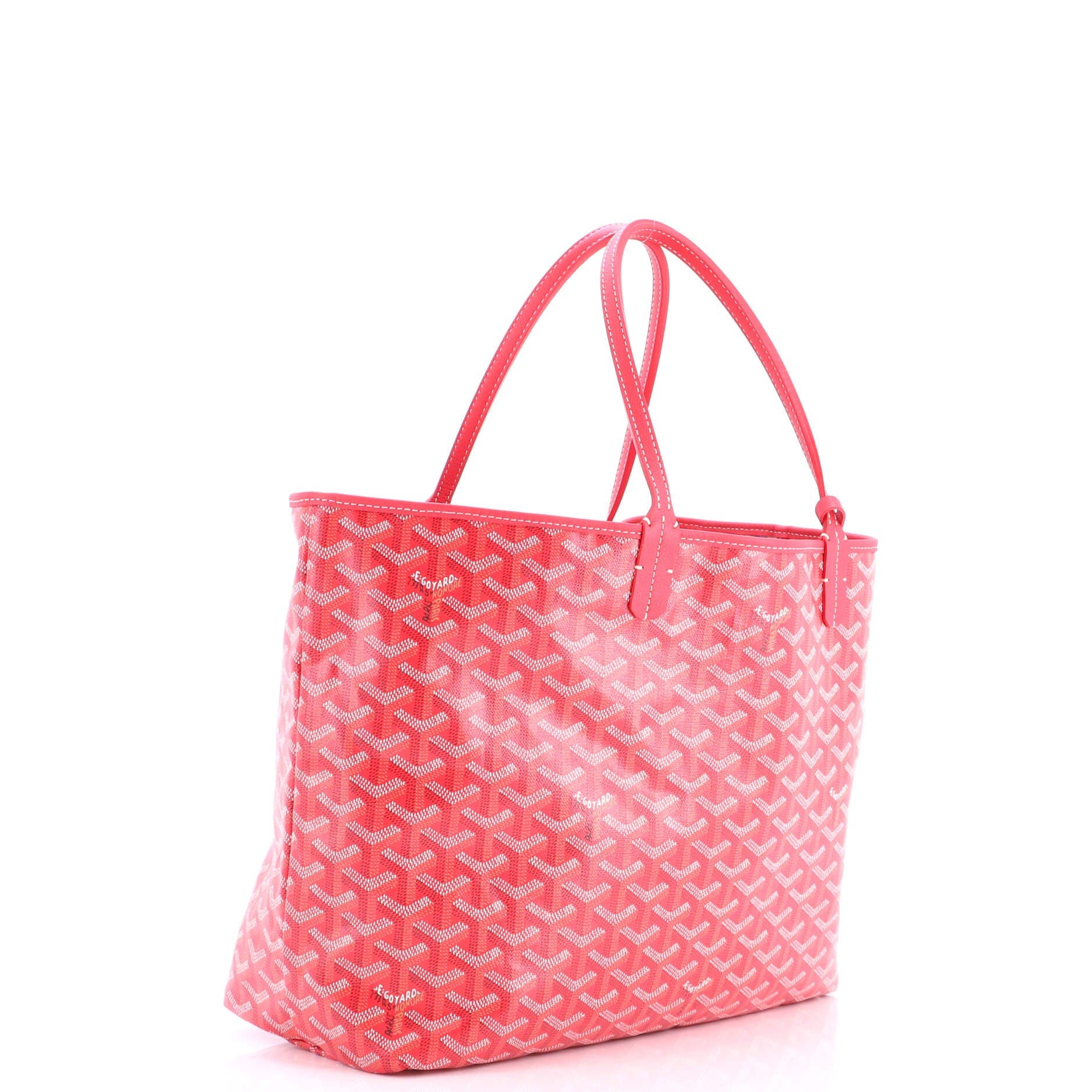Pre-Owned Goyard Saint Louis Reversible Tote Coated Canvas and Printed Canvas PM, Alternate, color, Red