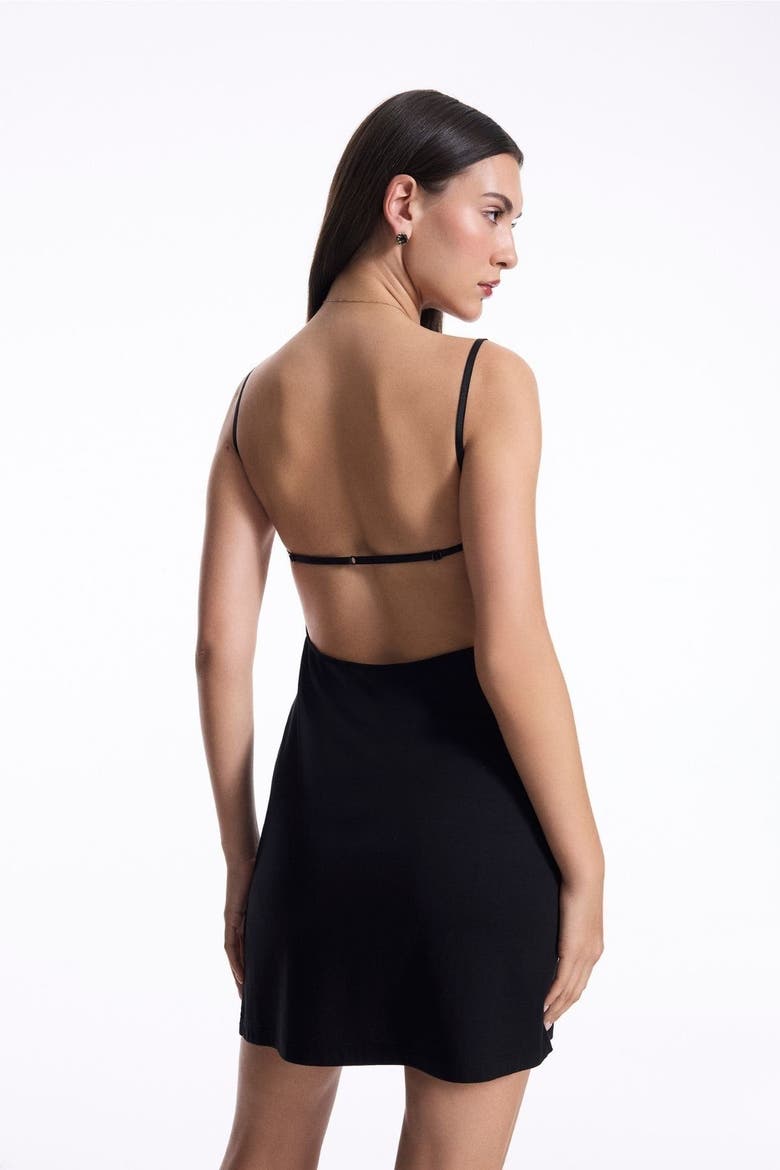 Fallen Slit Dress, Alternate, color, Black