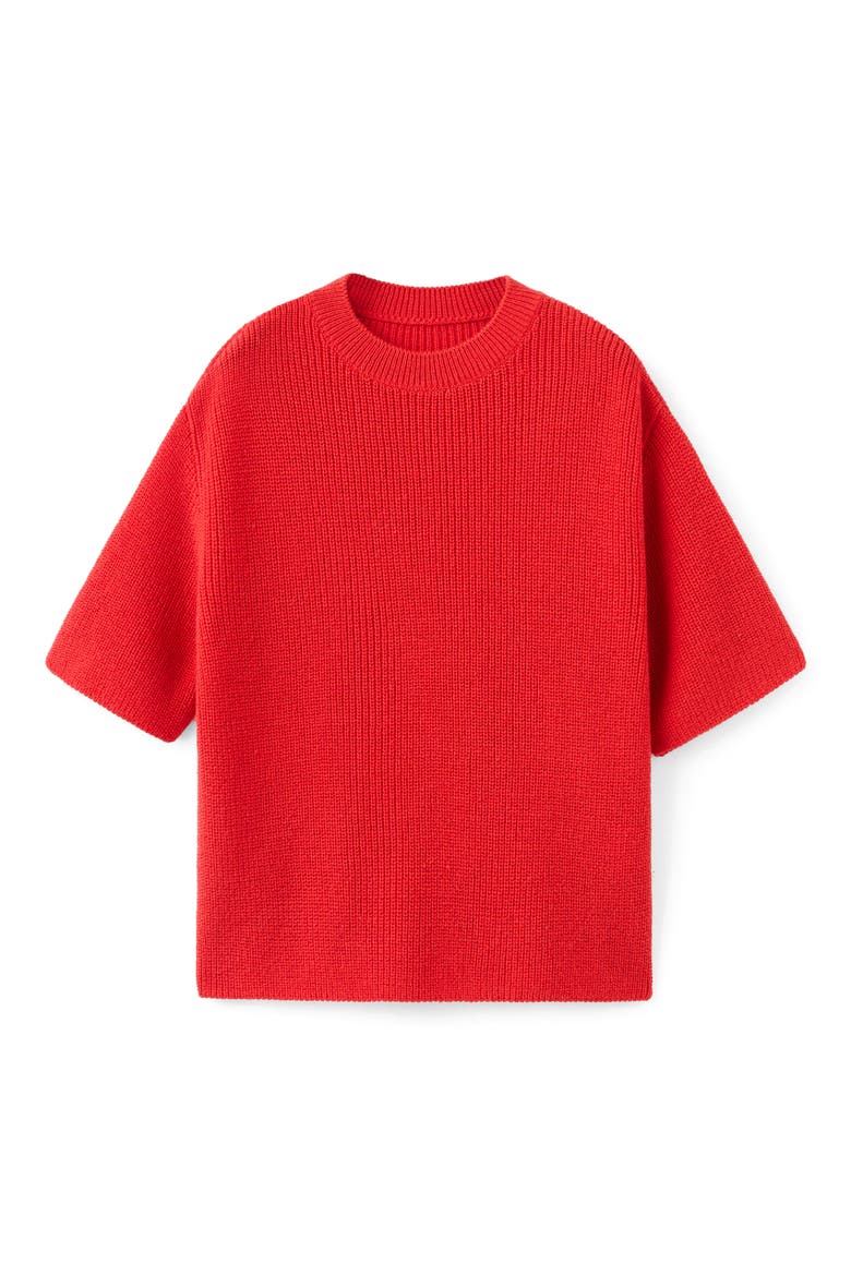 Three-Quarter Sleeve Sweater, Alternate, color, RED