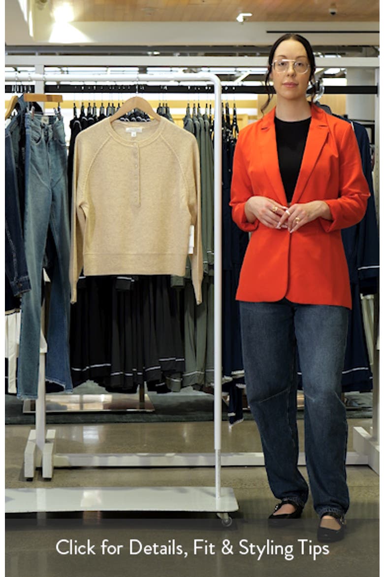 Wool & Cashmere Blend Henley Sweater video
