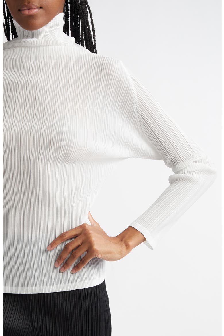 Pleated Long Sleeve Turtleneck (Women) | Nordstrom