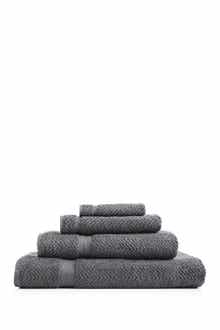 Linum Home Textiles Grey Herringbone 4-Piece Towel Set
