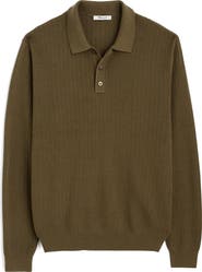 Madewell Nile Stitch Button-Up Sweater Polo