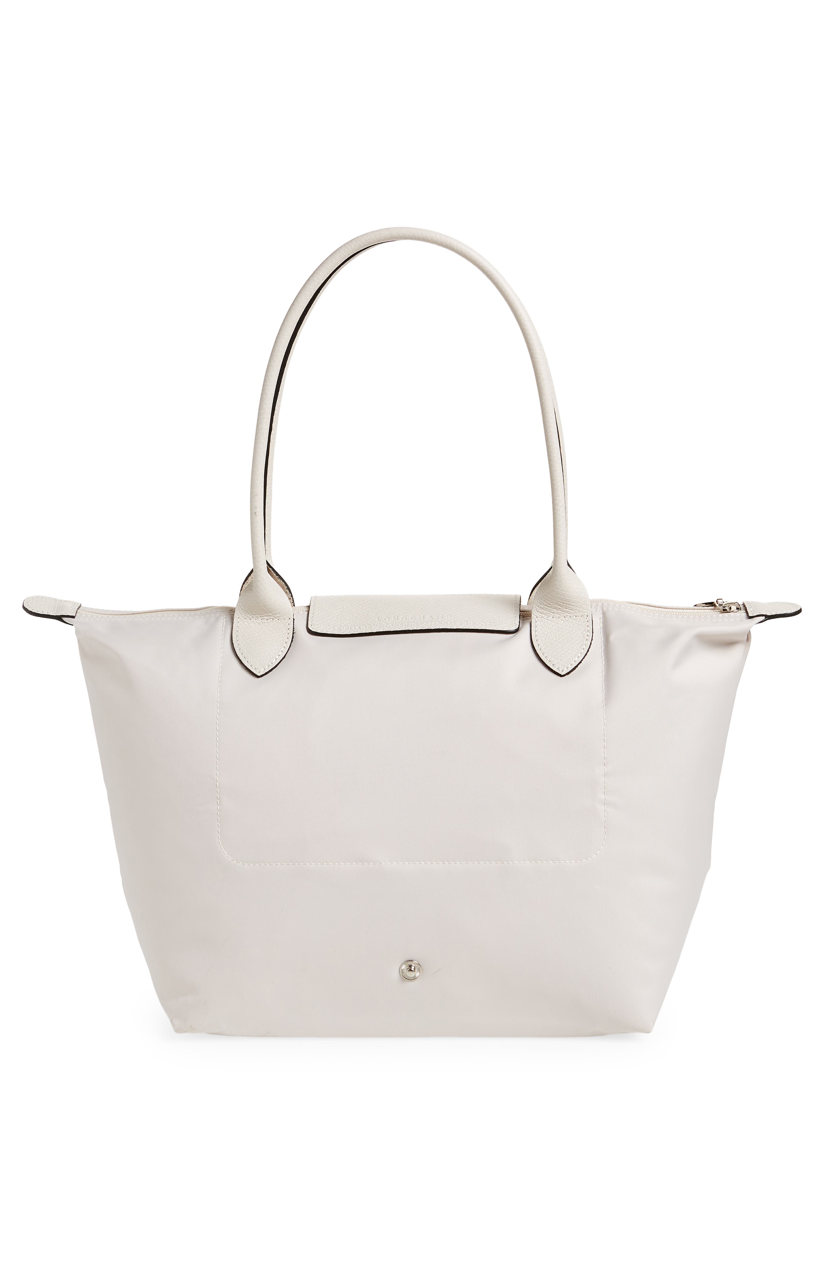 Small Le Pliage Recycled Canvas Shoulder Tote, Alternate, color, CHALK