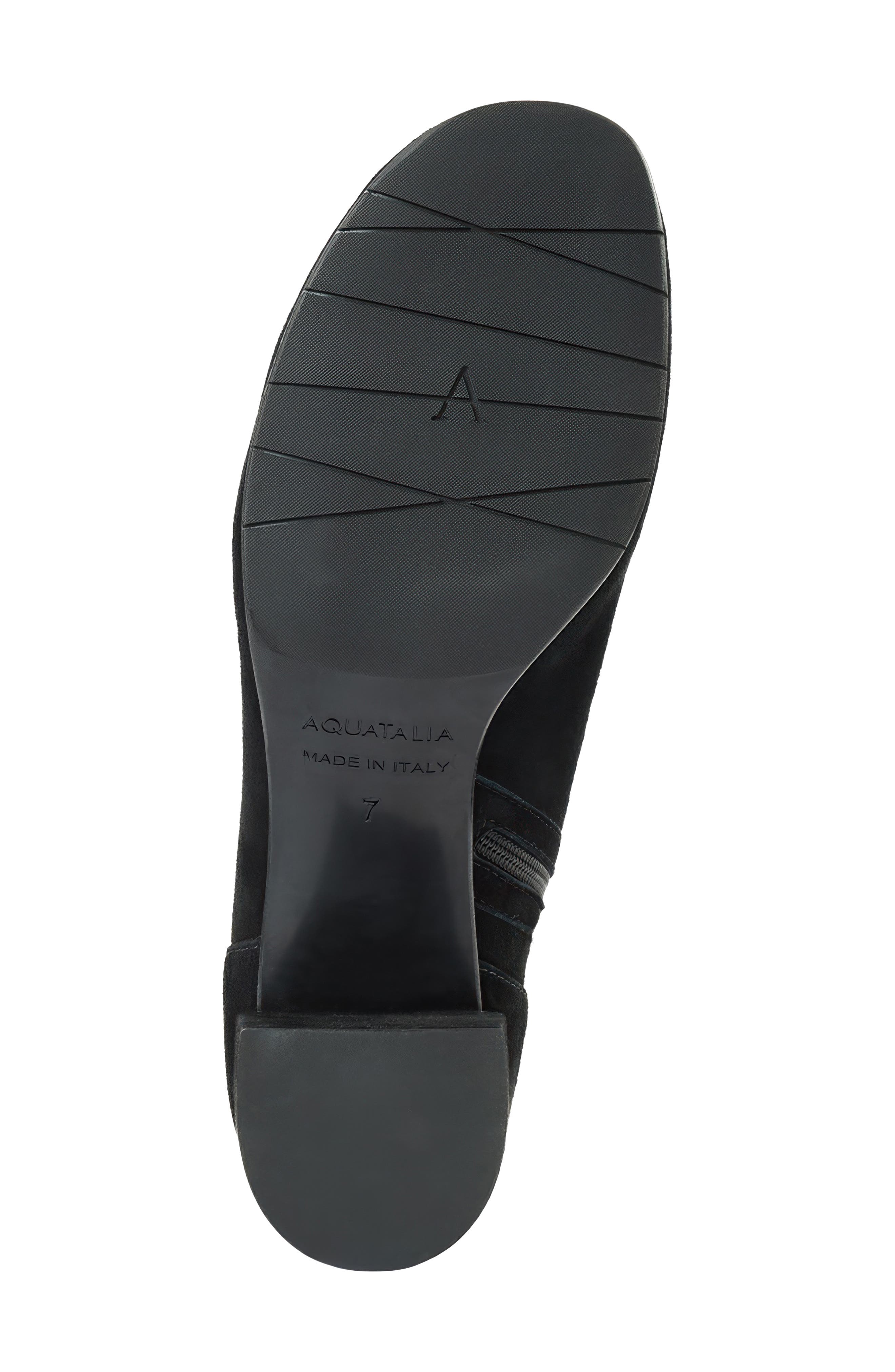 Luana Leather Bootie, Alternate, color, BLACK SUEDE