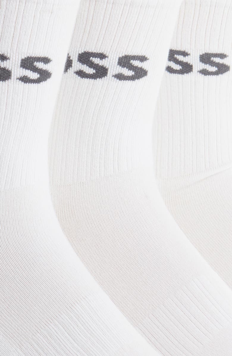 BOSS 3-Pack Logo Socks, Alternate, color, 