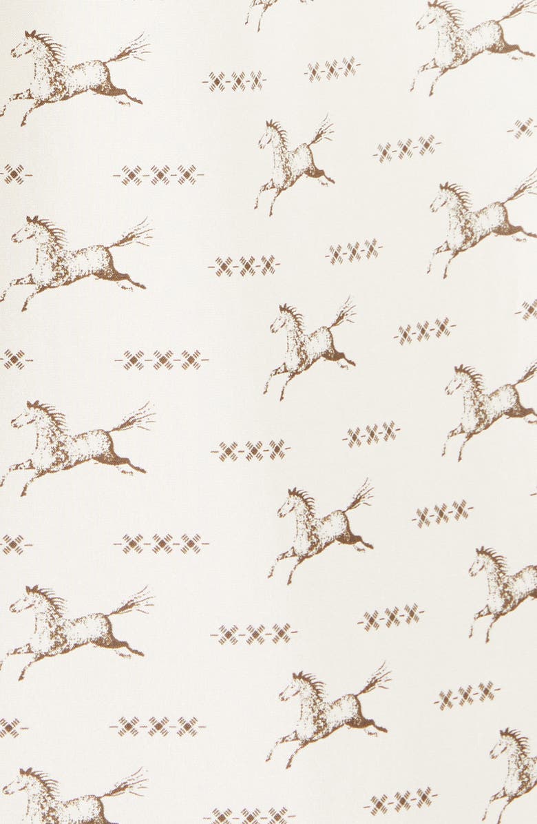 Polo Ralph Lauren Horse Print Silk Shirt, Alternate, color,