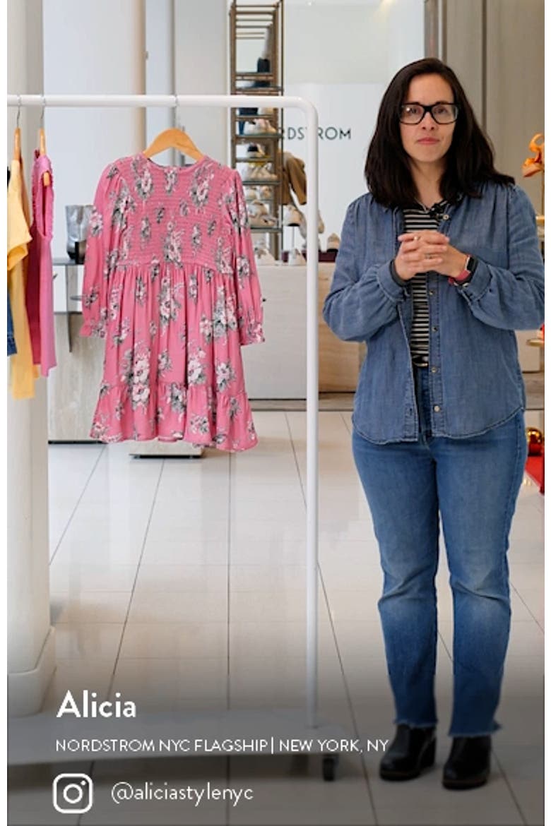 Kids' Smocked Long Sleeve Midi Dress video