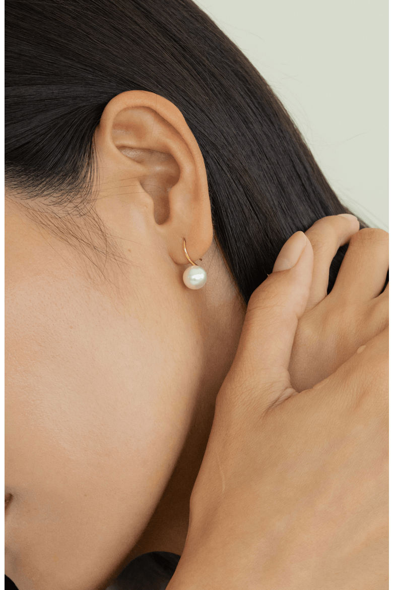 18k Gold Plated Sterling Silver Lorelei Pearl Earrings Gift Idea, Alternate, color, Silver