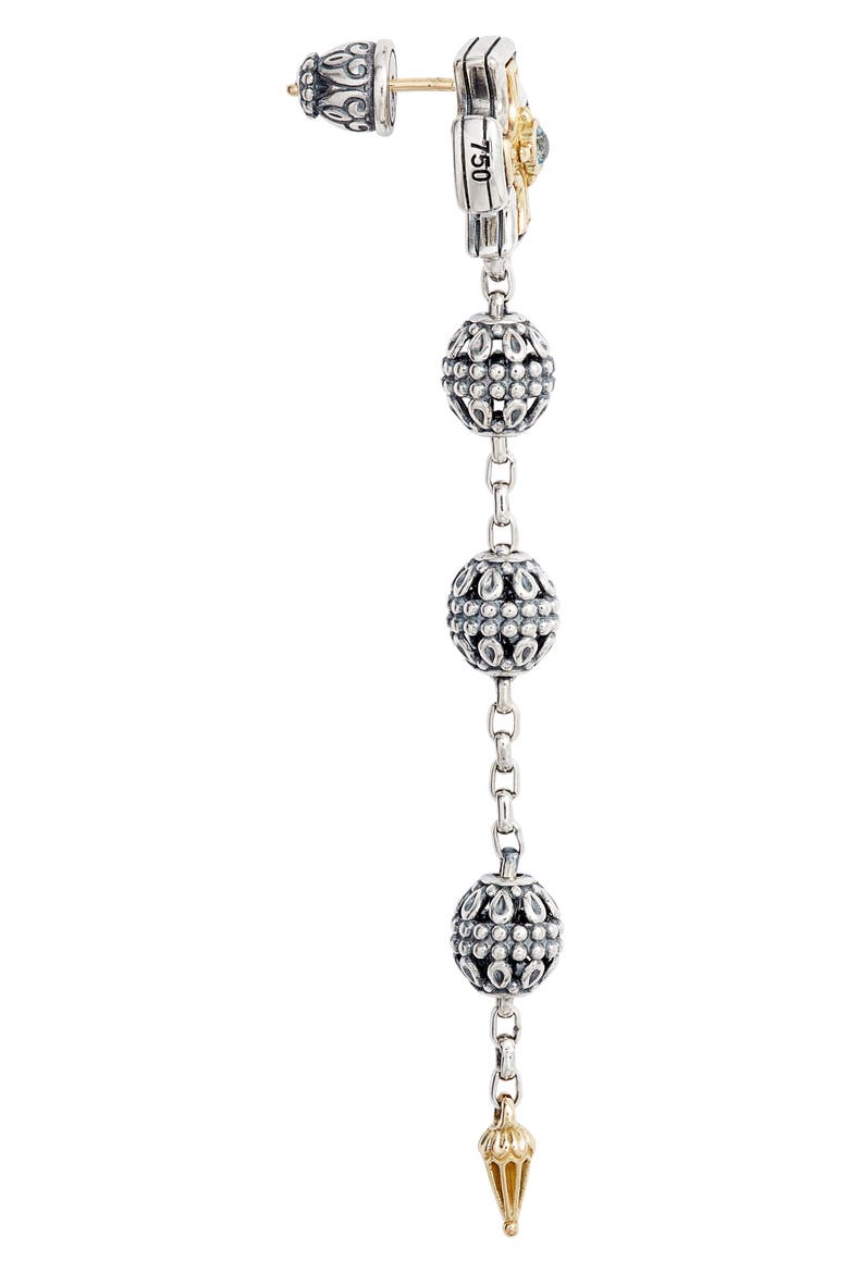 Kleos Linear Earrings, Alternate, color, SILVER/ GOLD