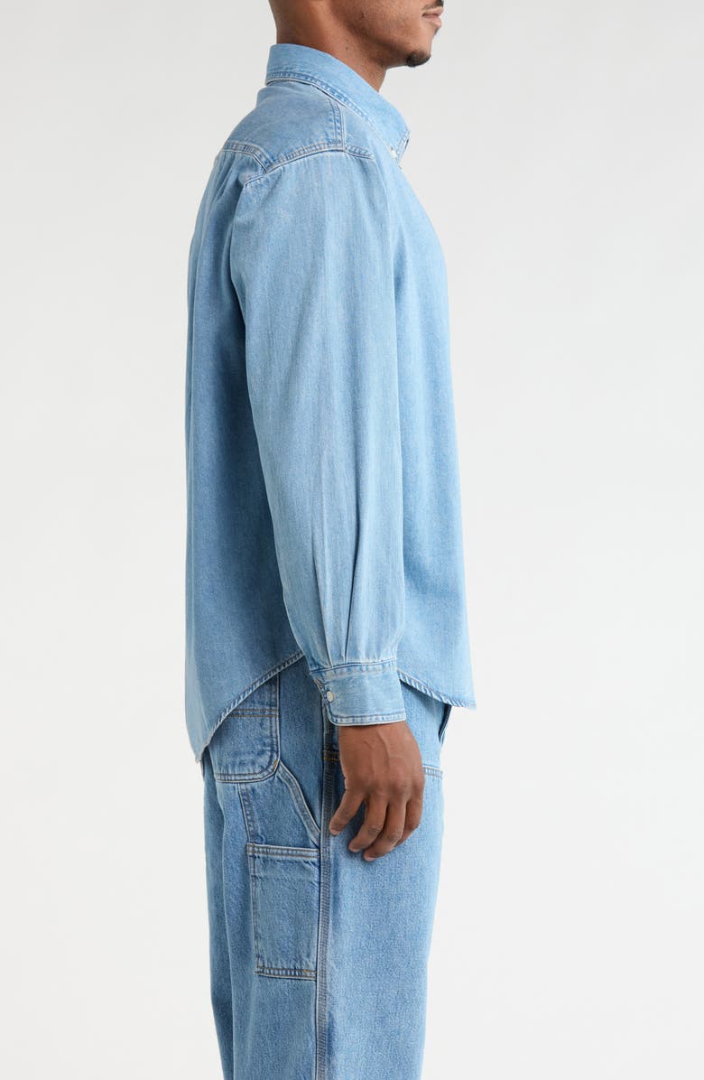Carhartt Work In Progress Lucas Denim Button-Down Shirt, Alternate, color, Blue (Blch)