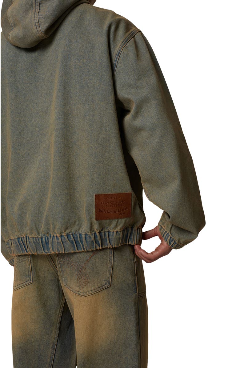 Good For Nothing Oversized Denim Pullover Hood, Alternate, color, Blue