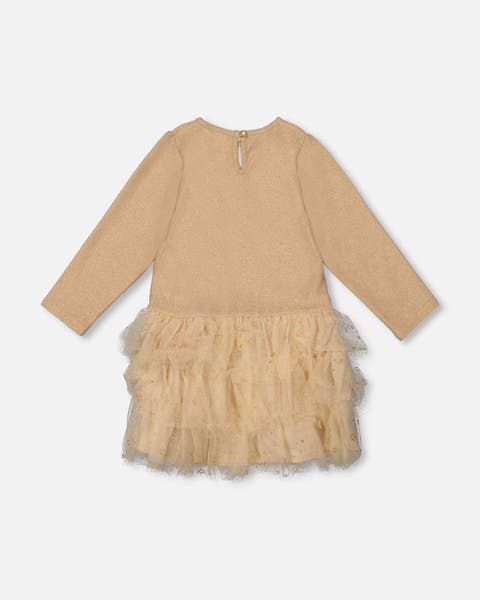 Glittering Mesh Skirt Party Dress (Toddler & Little Kid)