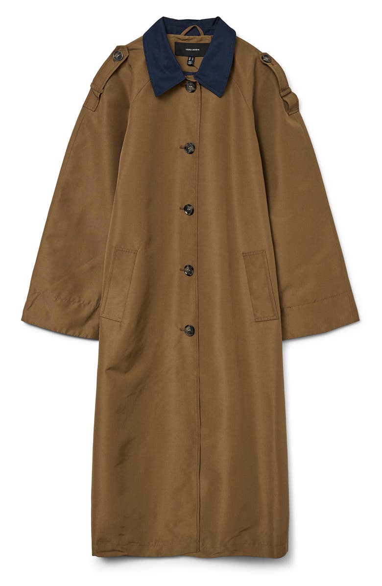 VERO MODA Lucia Maria Water Resistant Coat, Alternate, color, Cub Detail Navy Blaz