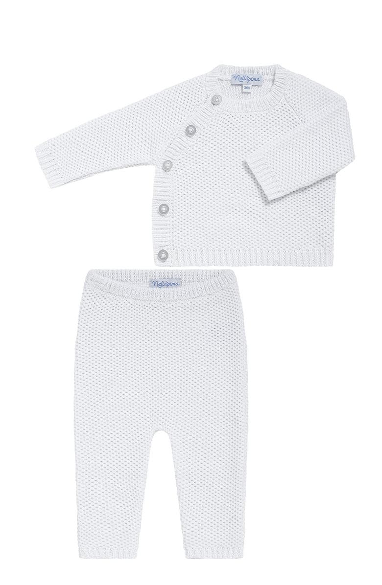 Nellapima Honeycomb Knit Set - Baby, Alternate, color, Blue