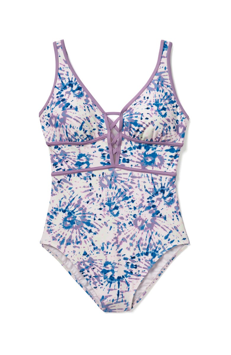 Adore Me Andressa Swimwear One-Piece, Alternate, color, Tie Dye White