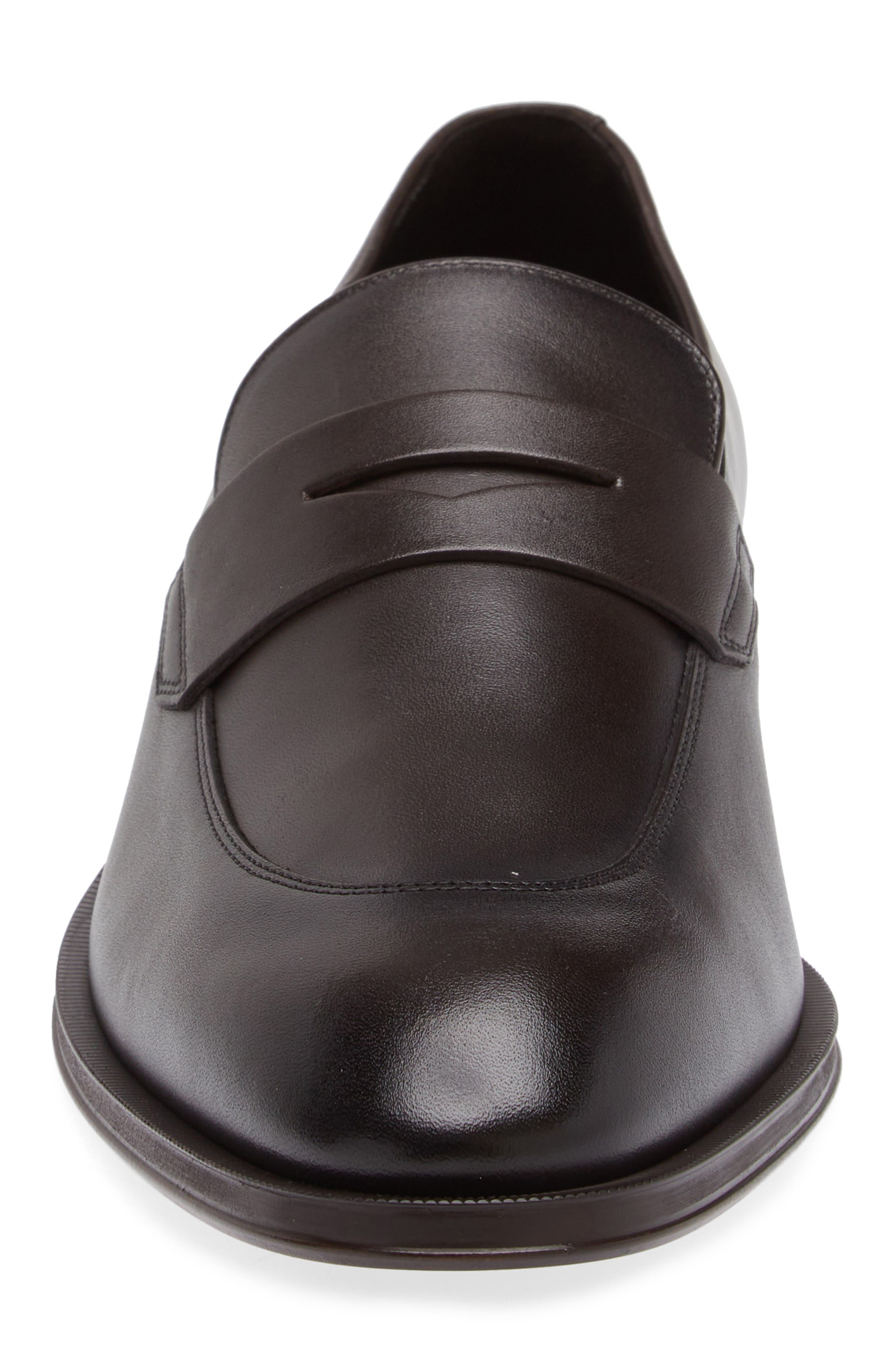 BOSS Derreck Penny Loafer, Alternate, color, Dark Brown