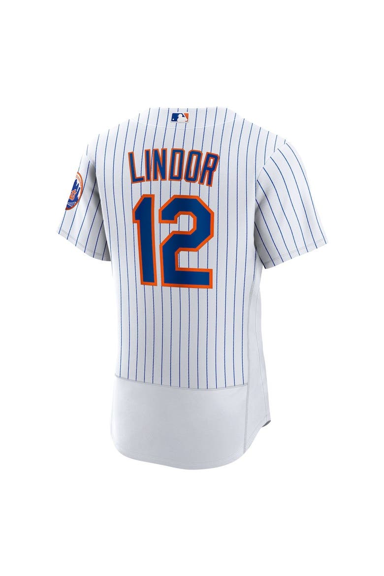 Men's Nike Francisco Lindor White New York Mets Home Authentic Player Jersey, Alternate, color, White