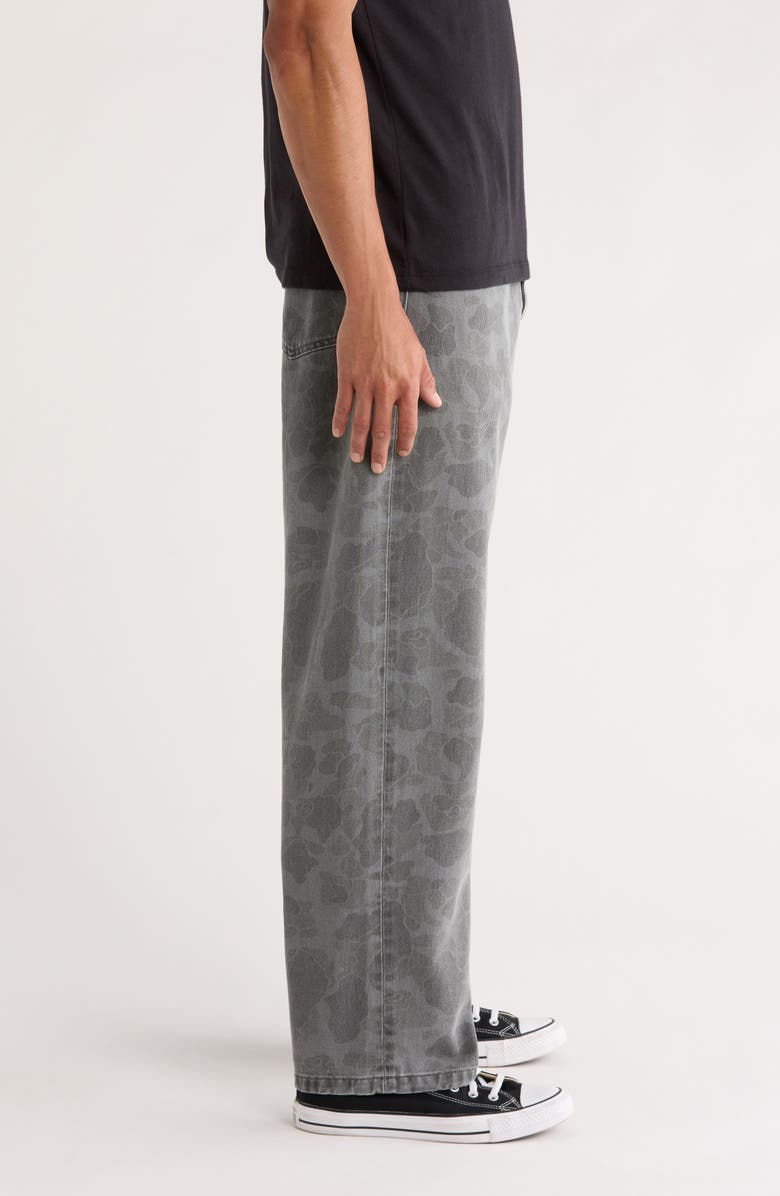 Carhartt Work In Progress Duck Landon Camo Loose Tapered Organic Cotton Jeans, Alternate, color, Camo Duck Black