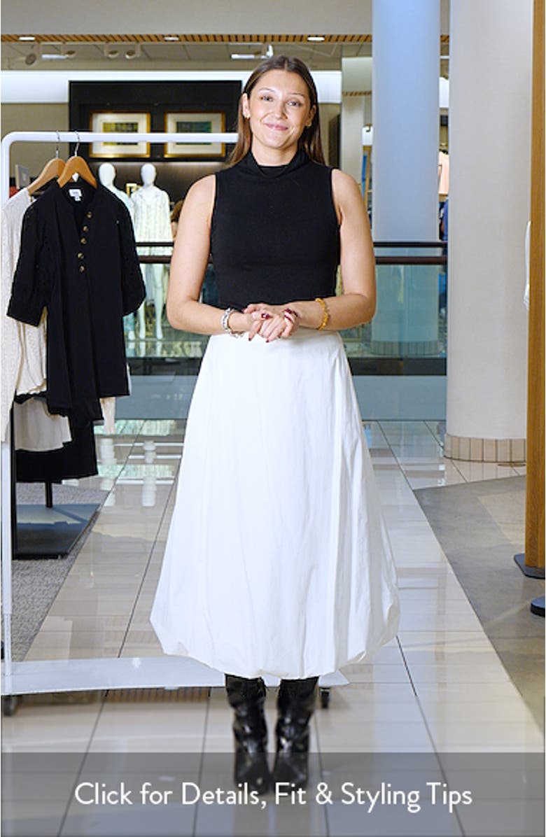 Nola Organic Cotton Bubble Midi Skirt, sales video thumbnail