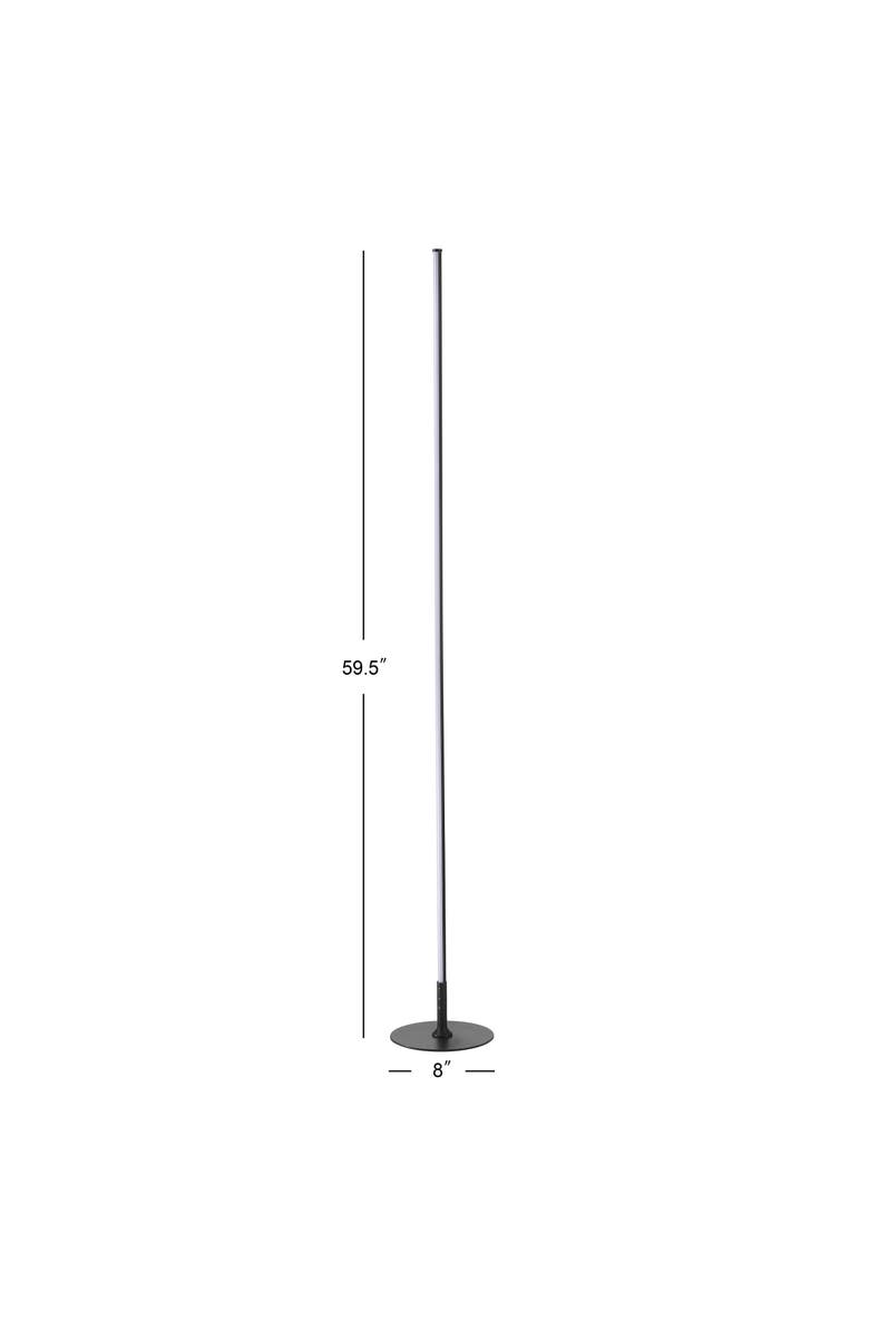 JONATHAN Y Iris 59.5" LED Integrated Floor Lamp, Alternate, color, Black