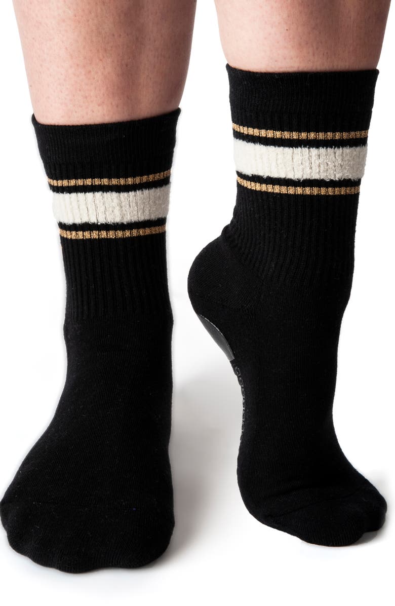 Arebesk 2-Pack Cotton Terry Gripper Crew Socks, Alternate, color,