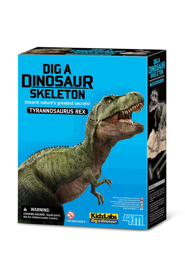 KidzLabs Dig A Dinosaur Skeleton, Tyrannosaurus Rex Kit, Main, color, Multicolored
