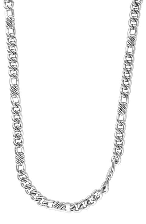 Sterling Silver Figaro Chain Necklace