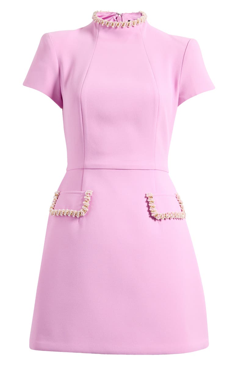 NADINE MERABI Jacqueline Embellished Funnel Neck Minidress, Alternate, color,