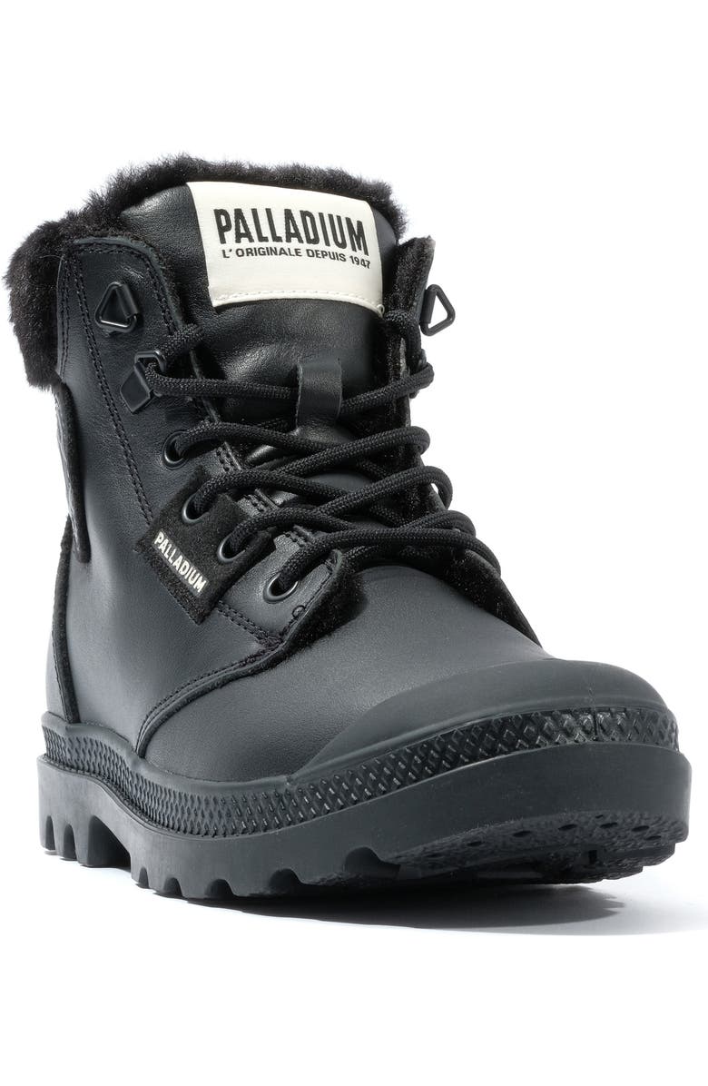 Palladium Pampa Hi Faux Fur Lined Boot, Main, color, Black