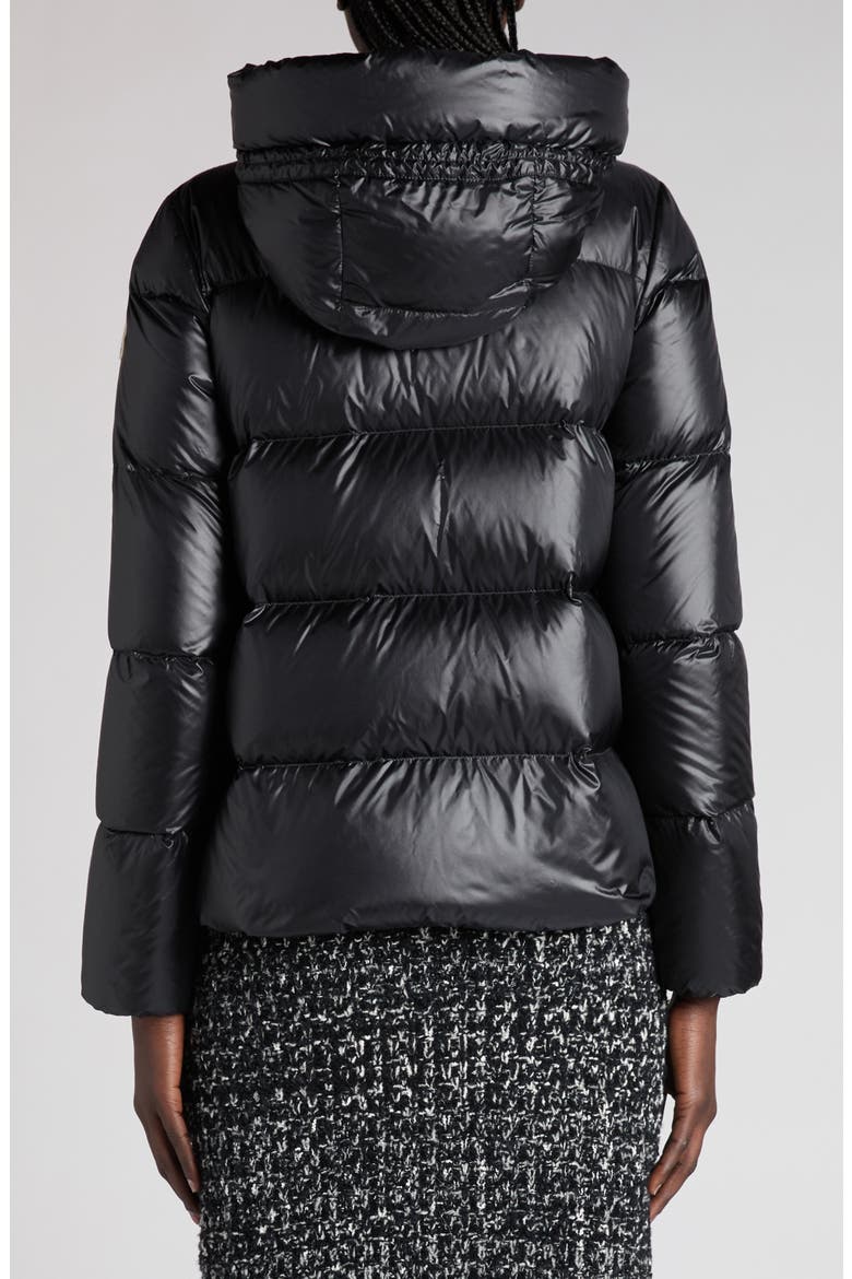 Serittes Down Hooded Jacket, Alternate, color, BLACK