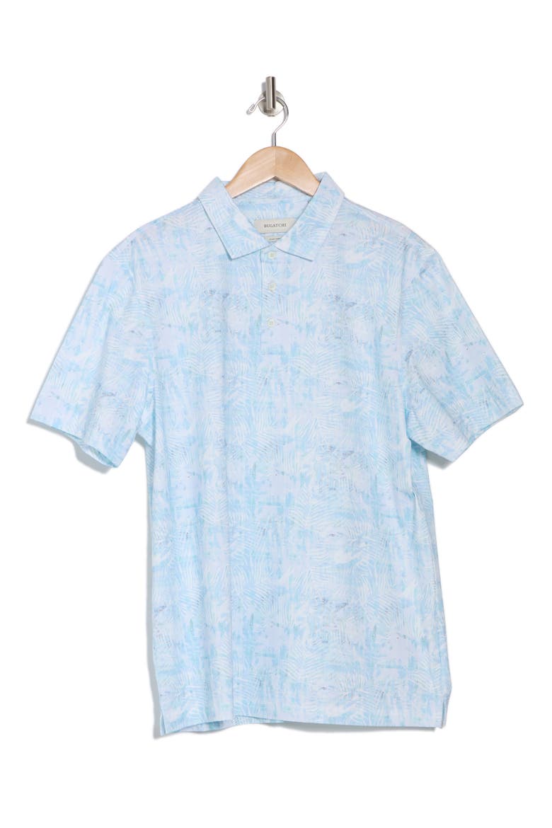 Victor Floral Print Polo, Alternate, color, TURQUOISE