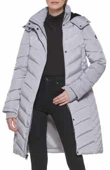 Kenneth Cole New York Heavyweight Fleece Lined Hood Quilted Puffer Jacket