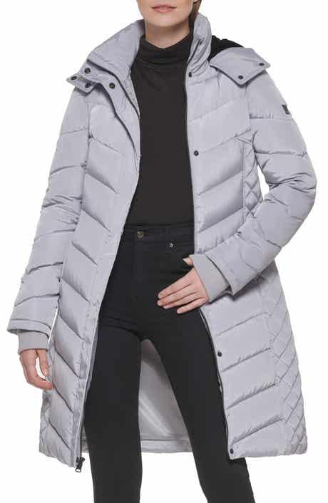 Kenneth Cole New York Heavyweight Fleece Lined Hood Quilted Puffer Jacket