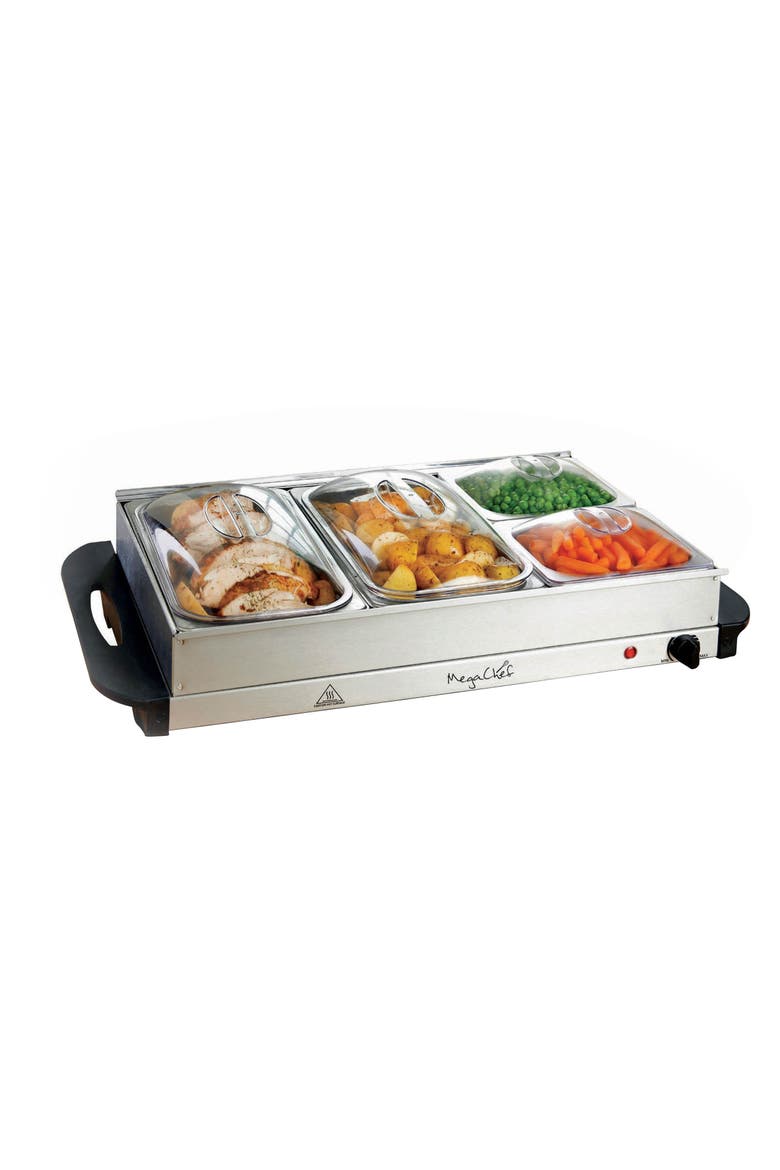 Buffet Server & Food Warmer, Main, color, Grey