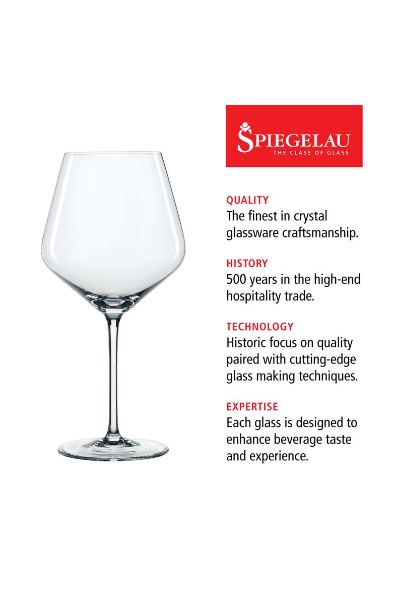 SPIEGELAU Style Burgundy Wine Glass Set of 4, Alternate, color, Clear