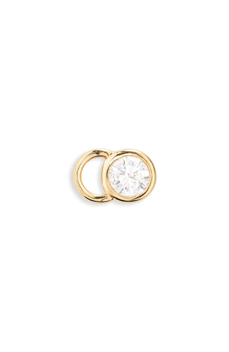 COURBET CO Lab Created Diamond Single Stud Earring, Main, color, 