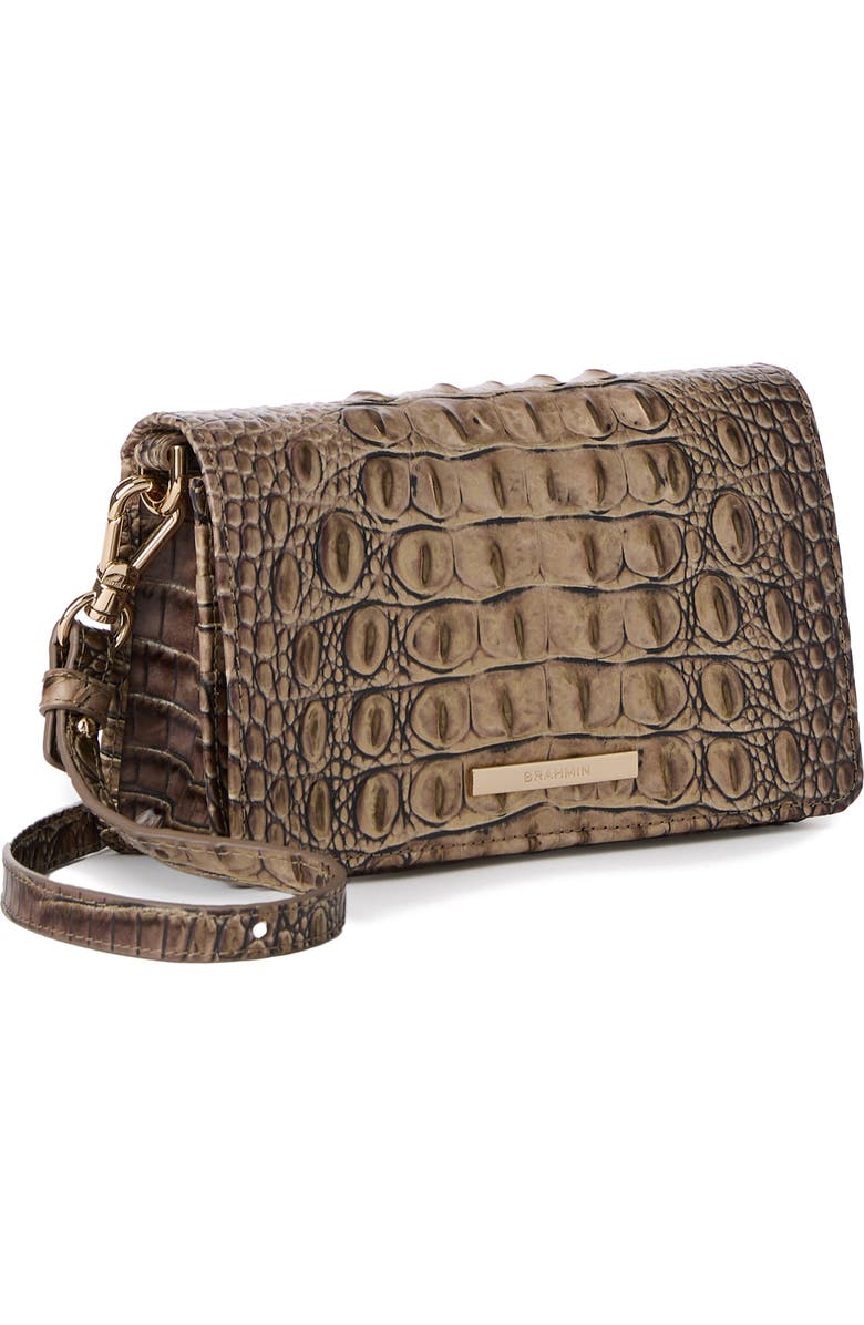 Brahmin Minuette Croc Embossed Leather Crossbody Bag, Alternate, color,