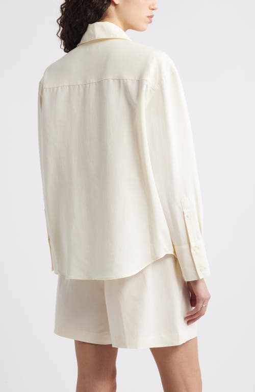 Nordstrom Button-up Shirt In Ivory Tofu