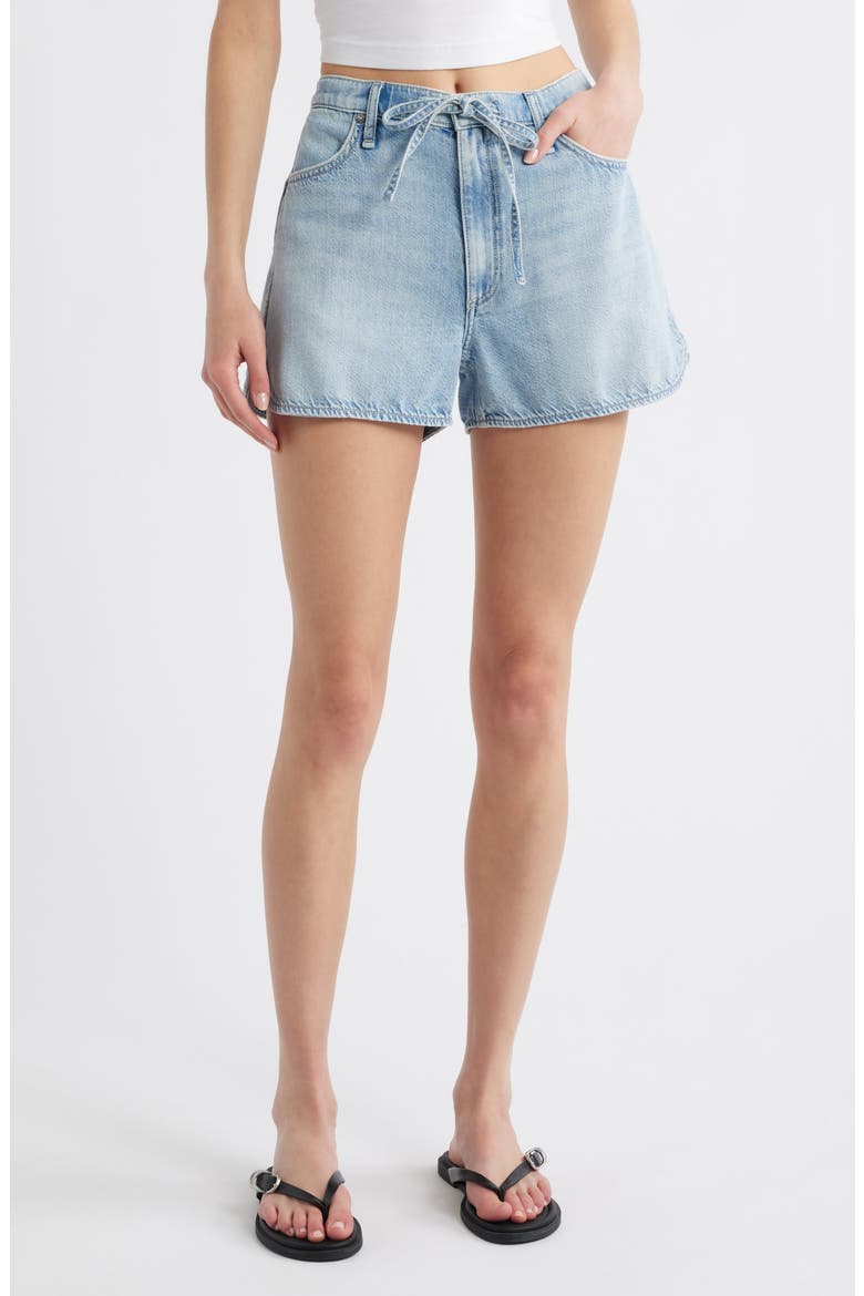 Nolan Drawstring Denim Shorts, Main, color, ASBRY