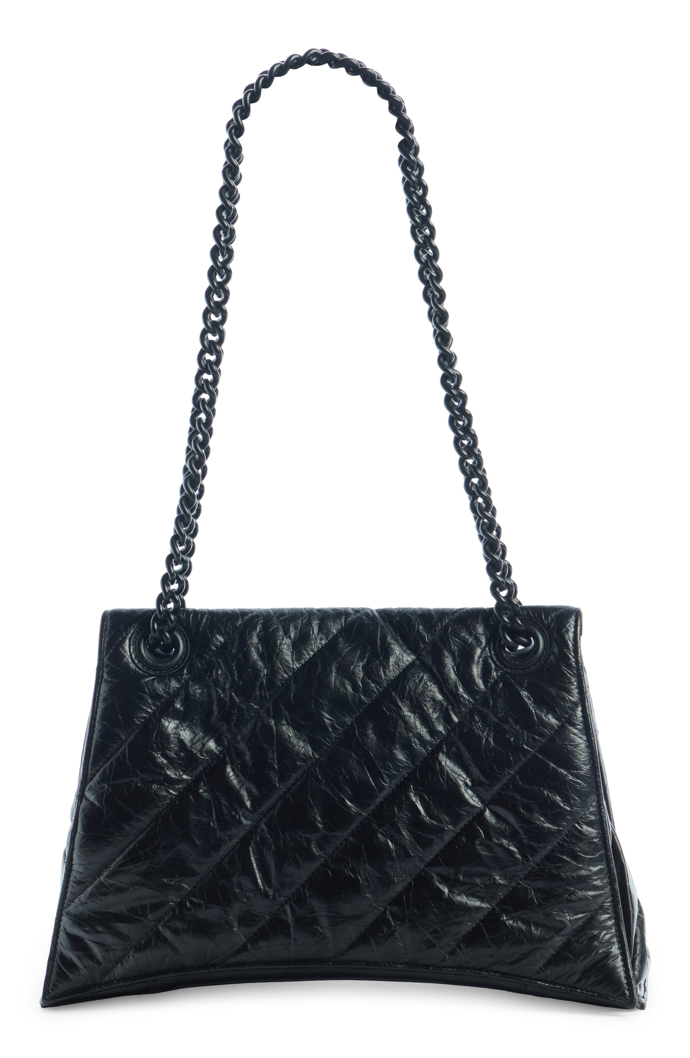 Balenciaga Medium Crush Chain Strap Quilted Leather Shoulder Bag, Alternate, color, 