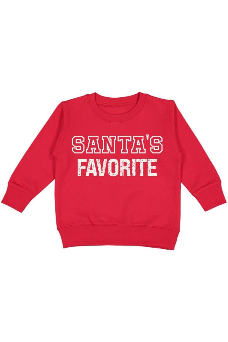 Santa's Favorite Christmas Sweatshirt, Main, color, Red